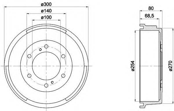 Тормозной барабан HELLA PAGID 8DT355301761