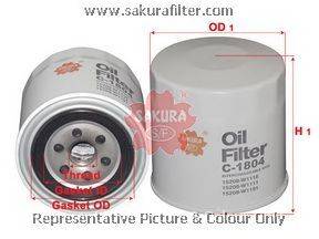Масляный фильтр SAKURA  Automotive C1804