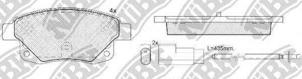 Комплект тормозных колодок, дисковый тормоз NiBK PN0431W