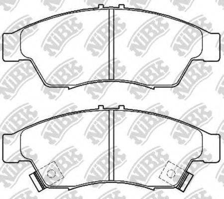 Комплект тормозных колодок, дисковый тормоз NiBK PN9804