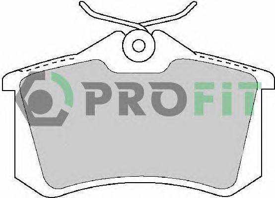 Комплект тормозных колодок, дисковый тормоз PROFIT 5000-1491
