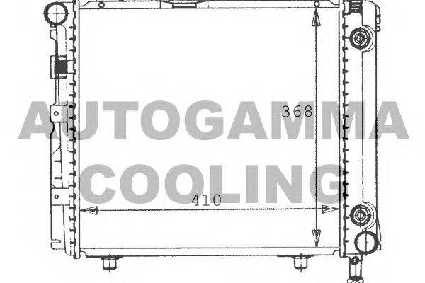 Радиатор, охлаждение двигателя AUTOGAMMA 100542