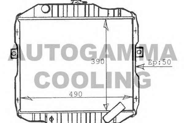 Радиатор, охлаждение двигателя AUTOGAMMA 100591