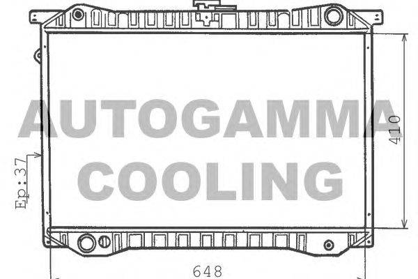 Радиатор, охлаждение двигателя AUTOGAMMA 100612