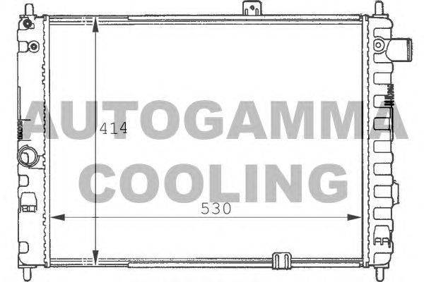 Радиатор, охлаждение двигателя AUTOGAMMA 100664