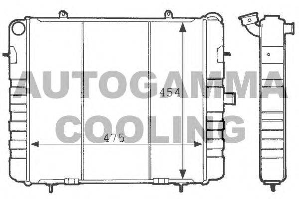 Радиатор, охлаждение двигателя AUTOGAMMA 100718