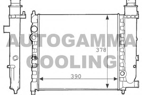 Радиатор, охлаждение двигателя AUTOGAMMA 100758