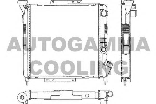 Радиатор, охлаждение двигателя AUTOGAMMA 100831