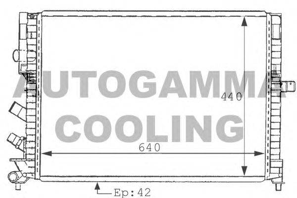 Радиатор, охлаждение двигателя AUTOGAMMA 100898
