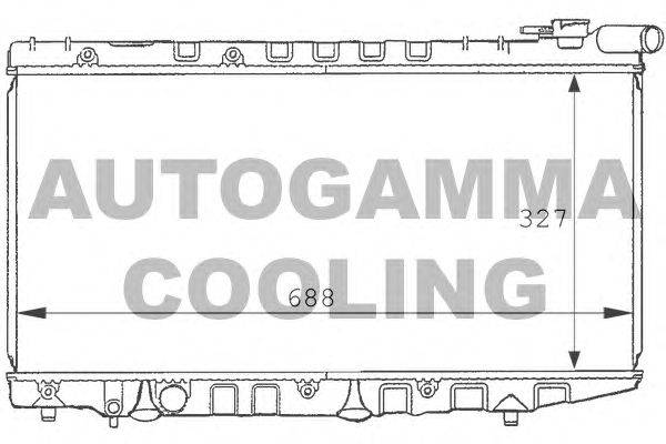 Радиатор, охлаждение двигателя AUTOGAMMA 101019