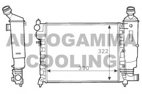 Радиатор, охлаждение двигателя AUTOGAMMA 103083