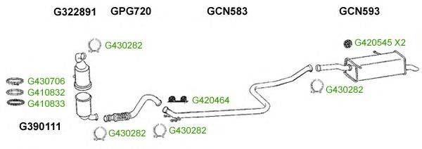 Система выпуска ОГ GT Exhaust 10019