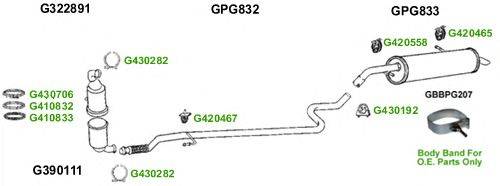 Система выпуска ОГ GT Exhaust 10129