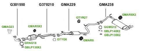 Система выпуска ОГ GT Exhaust 1118