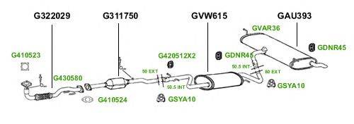 Система выпуска ОГ GT Exhaust 3742