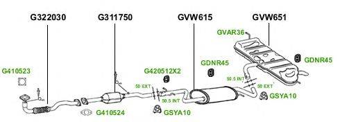 Система выпуска ОГ GT Exhaust 3746