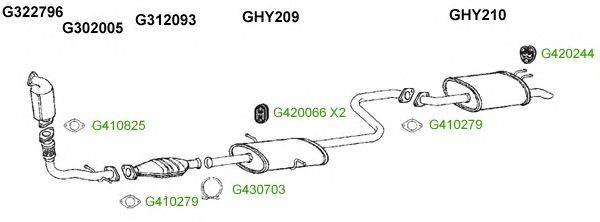 Система выпуска ОГ GT Exhaust 8038