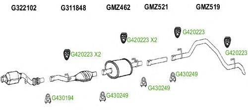 Система выпуска ОГ GT Exhaust 8483