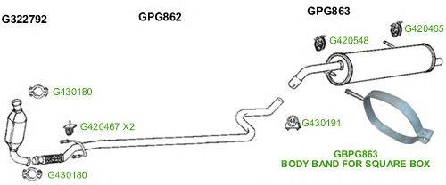 Система выпуска ОГ GT Exhaust 8855