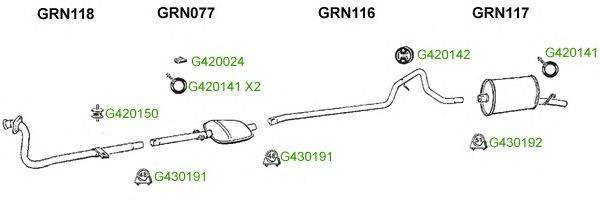 Система выпуска ОГ GT Exhaust 9047