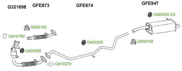 Система выпуска ОГ GT Exhaust 9372