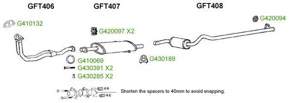 Система выпуска ОГ GT Exhaust 9605