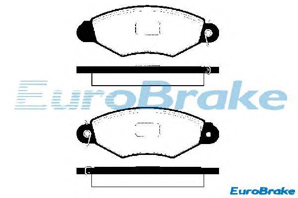 Комплект тормозных колодок, дисковый тормоз EUROBRAKE 5501223938