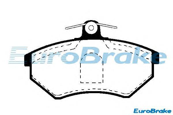 Комплект тормозных колодок, дисковый тормоз EUROBRAKE 5501224725