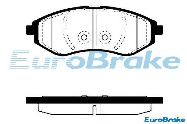 Комплект тормозных колодок, дисковый тормоз EUROBRAKE 5501225007