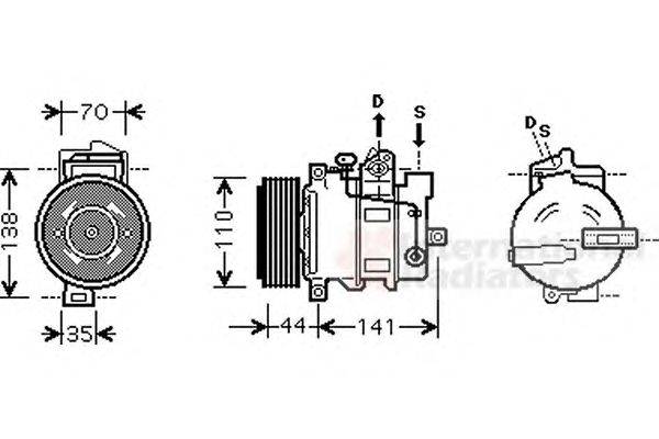 Компрессор, кондиционер MERCEDES-BENZ 12300711