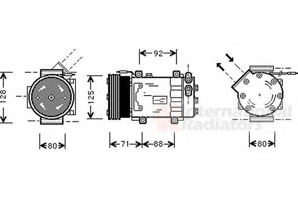 Компрессор, кондиционер VAN WEZEL 4300K127