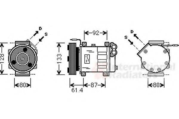 Компрессор, кондиционер VAN WEZEL 4300K424