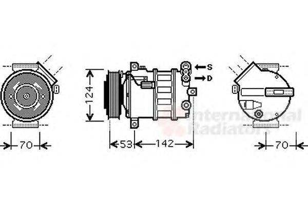 Компрессор, кондиционер VAN WEZEL 4700K063