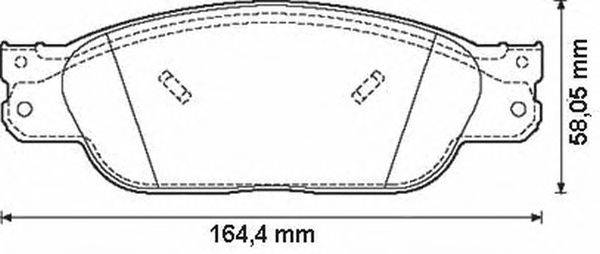 Комплект тормозных колодок, дисковый тормоз JURID 573023JAS
