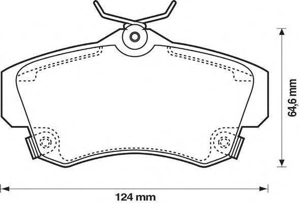 Комплект тормозных колодок, дисковый тормоз JURID 573033
