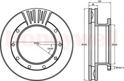 Тормозной диск BENDIX 567111B