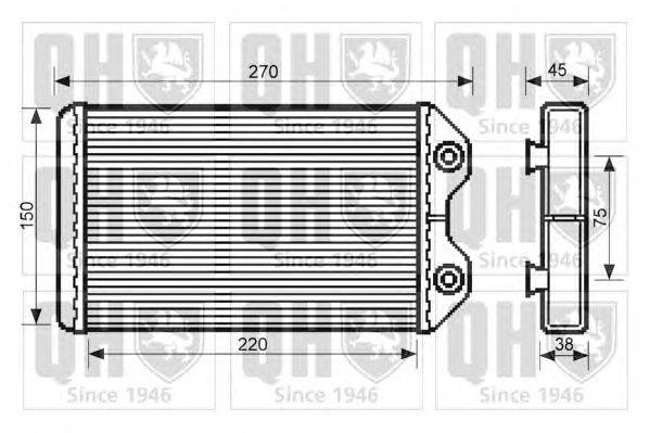 Теплообменник, отопление салона QUINTON HAZELL QHR2267