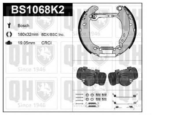 Комплект тормозов, барабанный тормозной механизм QUINTON HAZELL BS1068K2