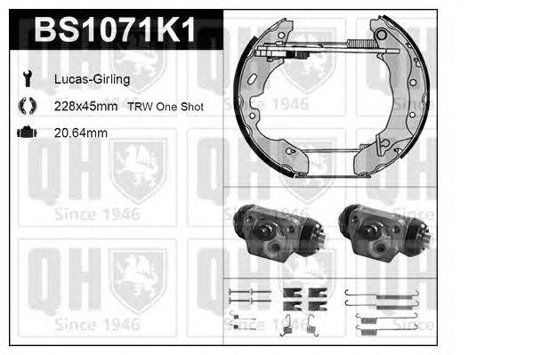 Комплект тормозов, барабанный тормозной механизм QUINTON HAZELL BS1071K1