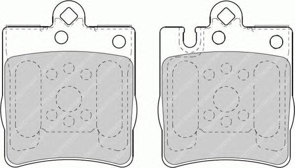 Комплект тормозных колодок, дисковый тормоз FERODO 21898