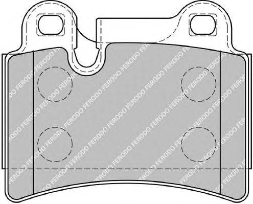 Комплект тормозных колодок, дисковый тормоз FERODO FDB1878