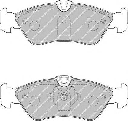 Комплект тормозных колодок, дисковый тормоз FERODO FSL1876
