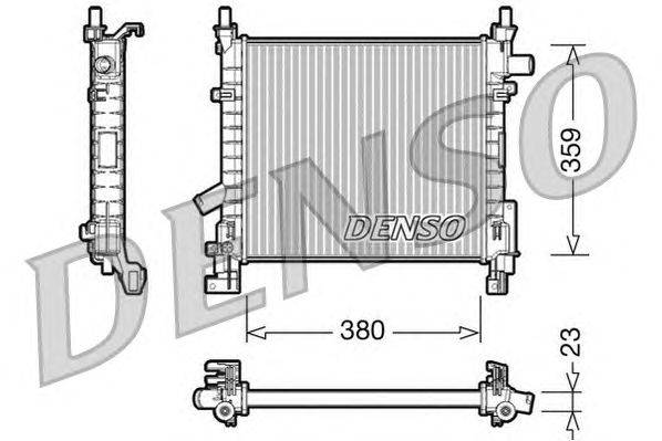 Радиатор, охлаждение двигателя DENSO DRM10063