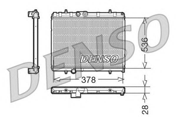Радиатор, охлаждение двигателя DENSO DRM21056