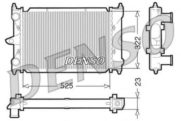 Радиатор, охлаждение двигателя DENSO DRM32034