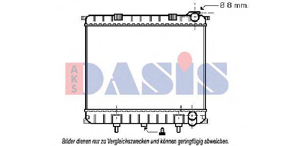 Радиатор, охлаждение двигателя AKS DASIS 020015N