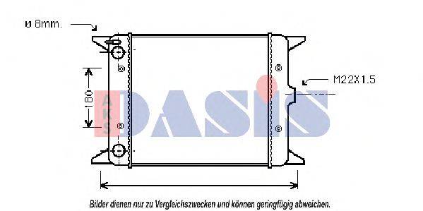 Радиатор, охлаждение двигателя AKS DASIS VW2012