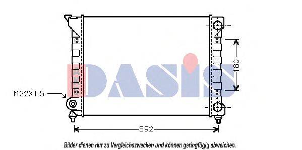 Радиатор, охлаждение двигателя AKS DASIS 16131