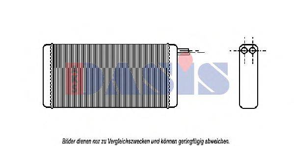 Теплообменник, отопление салона AKS DASIS VW6128