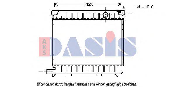 Радиатор, охлаждение двигателя AKS DASIS 18323